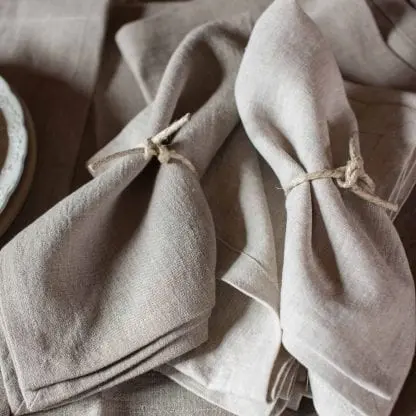 Napkins | Raw Eco Linen | Undyed Natural Linen