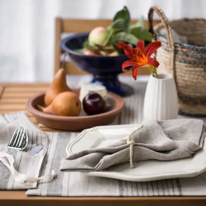 Striped Placemats | Pure Eco Linen - Image 2