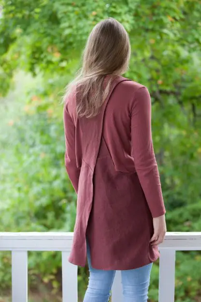 Cross-Back Apron-Tunic Adrianne Style | Pure Eco Linen - Image 3