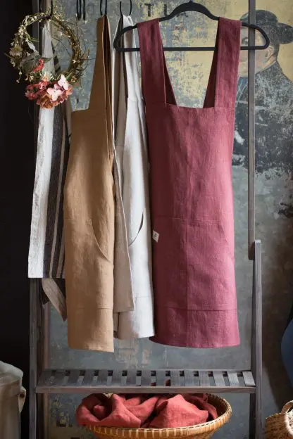 Cross-Back Apron-Tunic Adrianne Style | Pure Eco Linen - Image 14