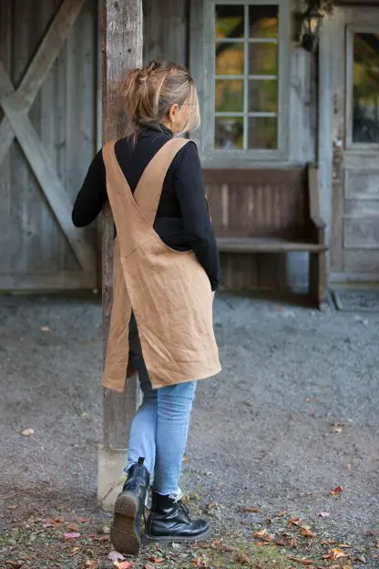 Cross-Back Apron-Tunic Adrianne Style | Pure Eco Linen - Image 6