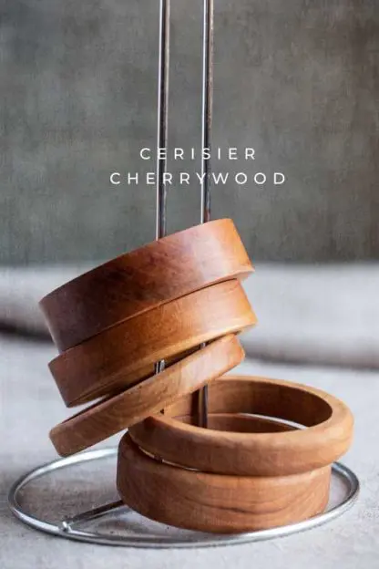 Wood Bangles | 1/2" Width | Maple and Cherrywood - Image 5