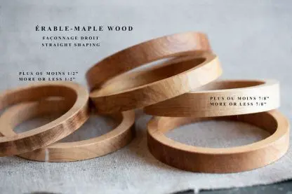 Wood Bangles | 1/2" Width | Maple and Cherrywood - Image 6