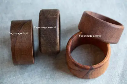 Bracelets de bois exotique et indigène | Largeur 1 1/2" - Image 2