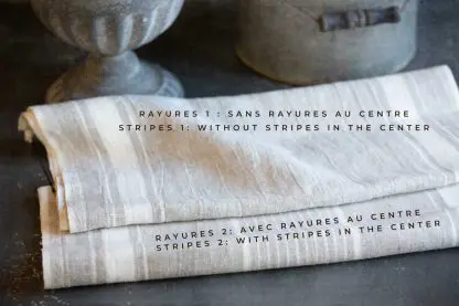 Pure Linen Kitchen Towels | White Stripes | Farmhouse Style - Image 5